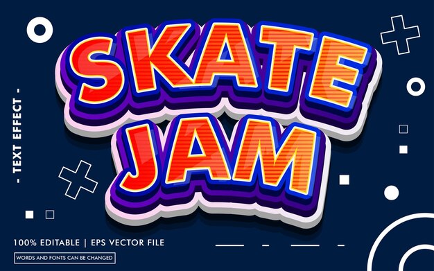 Skate jam text effect style