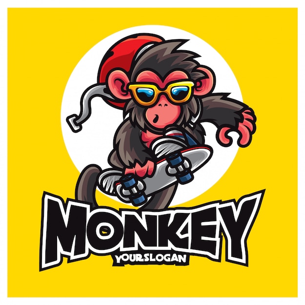 Skate monkey logo mascot