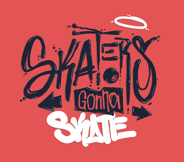 Skate t-shirt print design