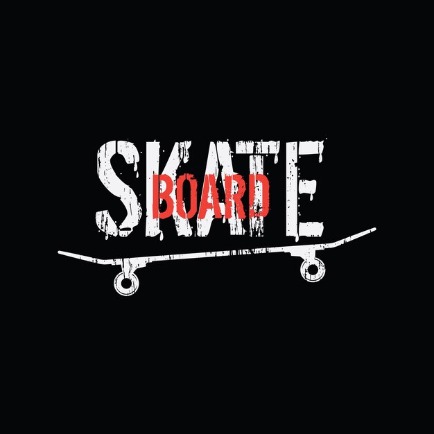 Vector skateboard grafisch t-shirt en kledingontwerp