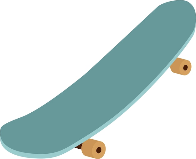 Skateboard-icoon in platte stijl