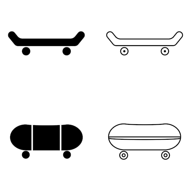 Skateboard icoon vector