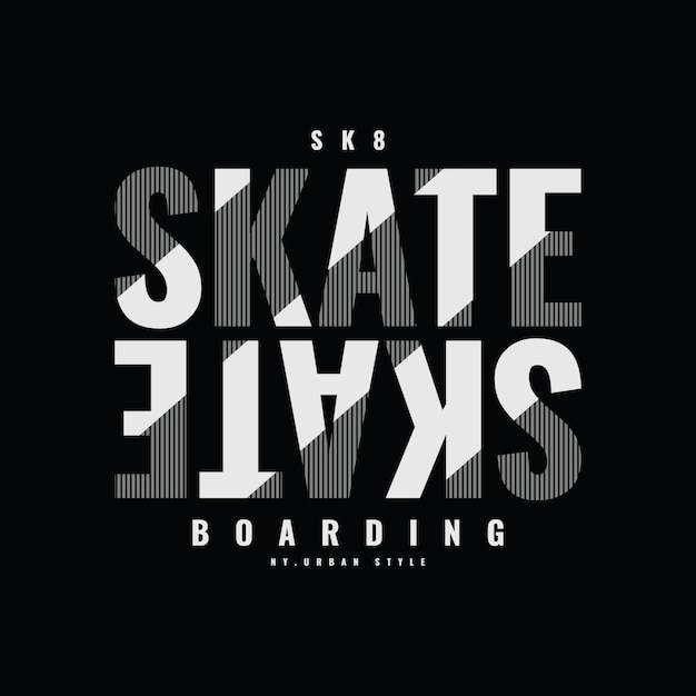 Skateboard illustratie typografie. perfect voor het ontwerpen van t-shirts, shirts, hoodies, posters, prints