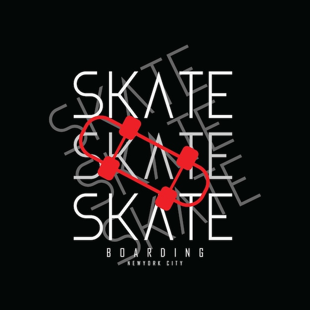 Skateboard illustration typography t shirt design