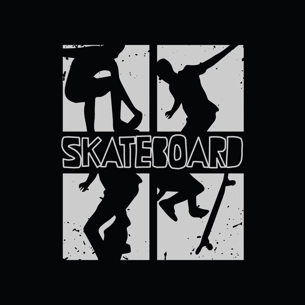 Skateboard Illustration typography for t shirt poster logo sticker or apparel merchandise