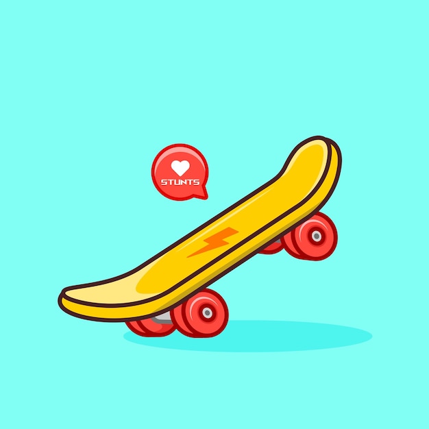 skateboard in actie vector icon