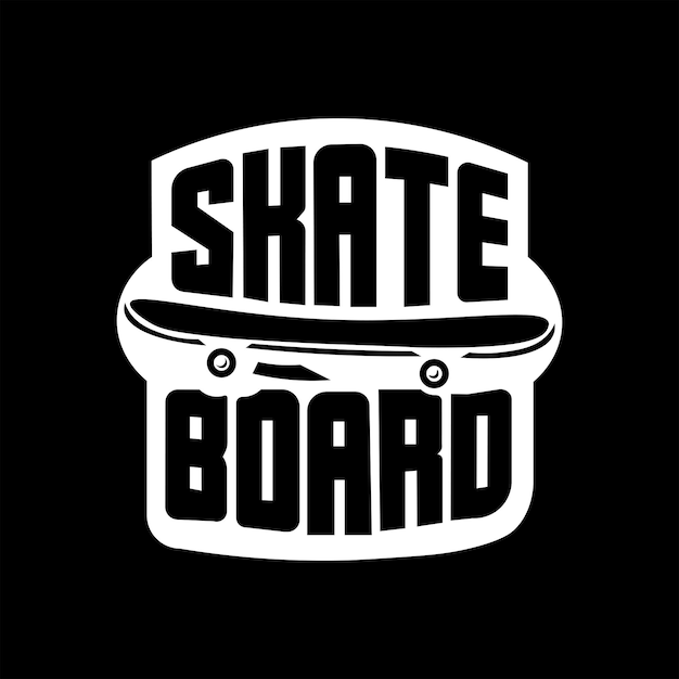 Disegno vettoriale dell'illustrazione del logo dello skateboard