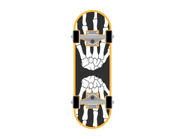 Skateboard met binnen handenskelet