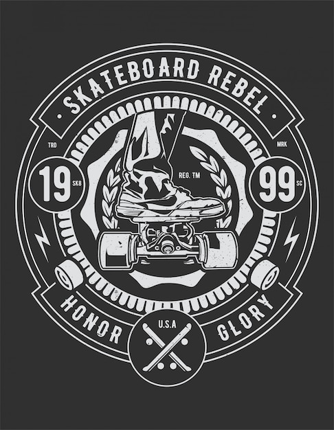 Vector skateboard rebel