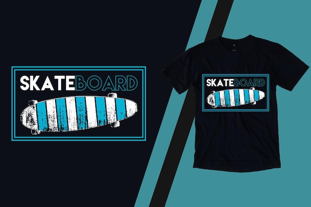 Vector skateboard retro t shirt design