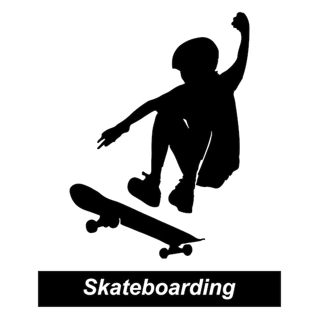 Vector skateboard sport icon