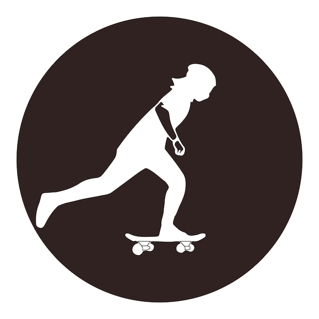 Skateboard sport icoon