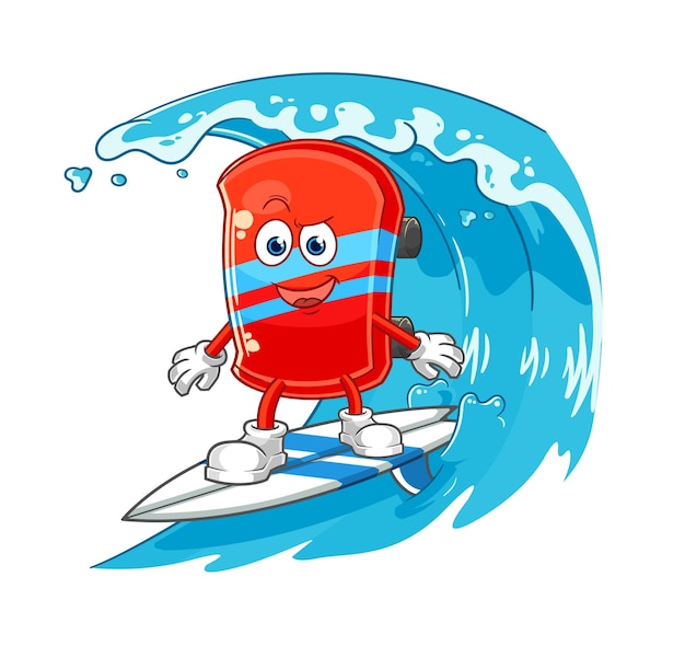 Skateboard surfen karakter cartoon mascotte vector