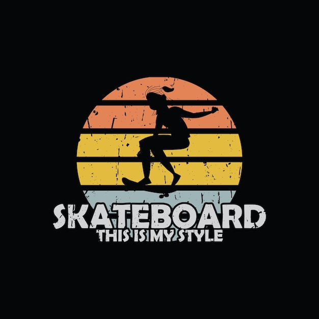 スケートボードのtシャツとアパレルのデザイン