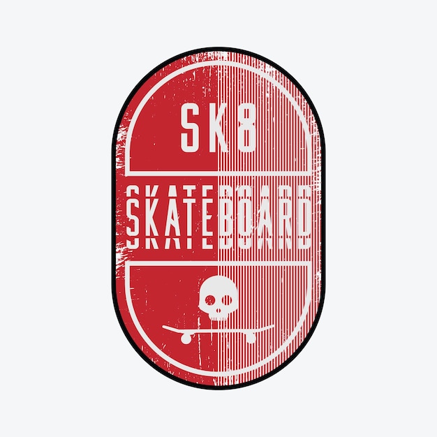 Skateboard vectorillustratie en typografie perfect voor t-shirts, hoodies, prints etc