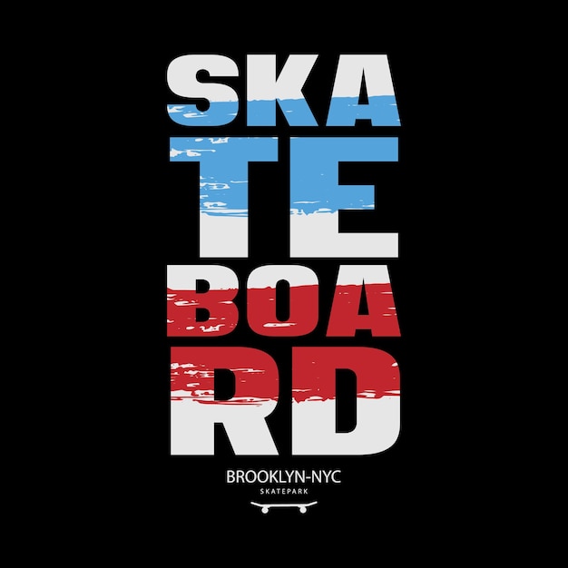 Skateboard vectorillustratie en typografie perfect voor t-shirts, hoodies, prints etc