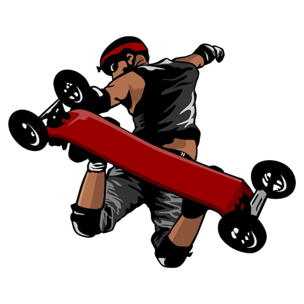 Skateboarden freestyle illustratie ontwerp vector