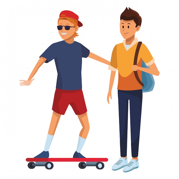 skateboarder and student