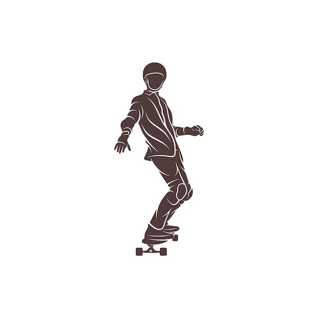 Skateboarder vector illustration design Skateboarder logo design Template