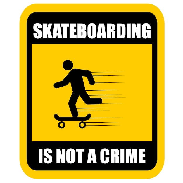 Skateboarding은 범죄 스티커 라벨이 아닙니다.