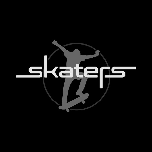 Skateboarding logo and typography graphic design,