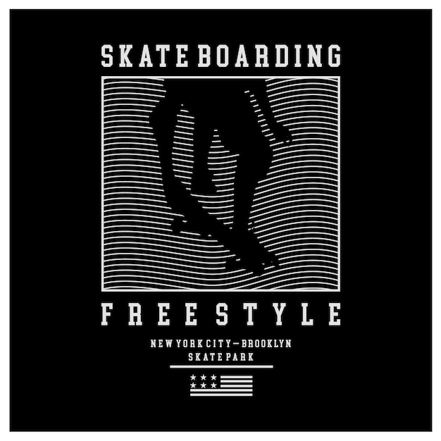 Skateboarding typografie afbeelding voor print t-shirt