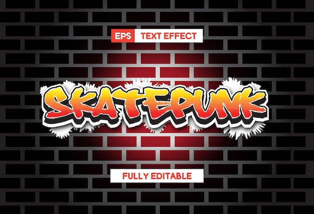 Skatepunk graffiti teksteffect