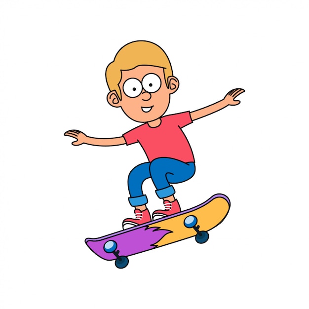 Skater jongen karakter