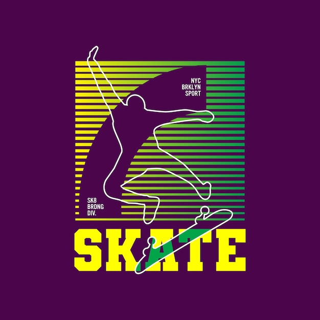 skater typografie t-shirt ontwerp vectorillustratie