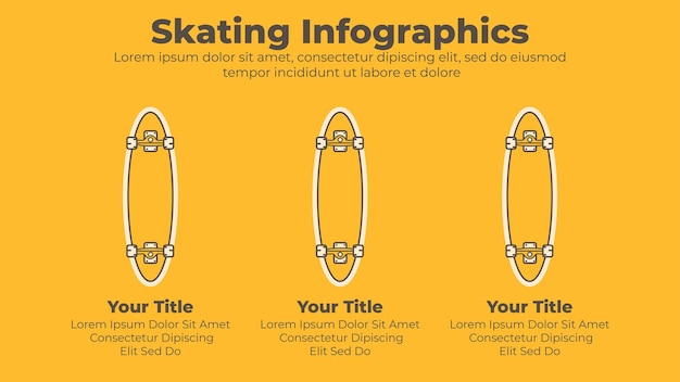 Skating board infographic template