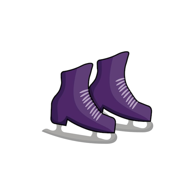 Skating Shoes Vector Illustration Sports Club Item Or Symbol Healthy Lifestyle Object