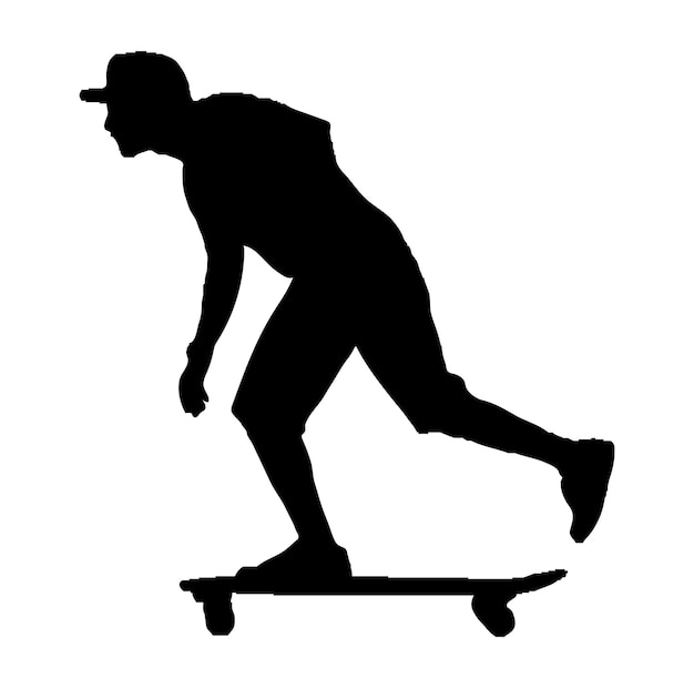 Skating silhouettes Vector and skateboard concept illustration