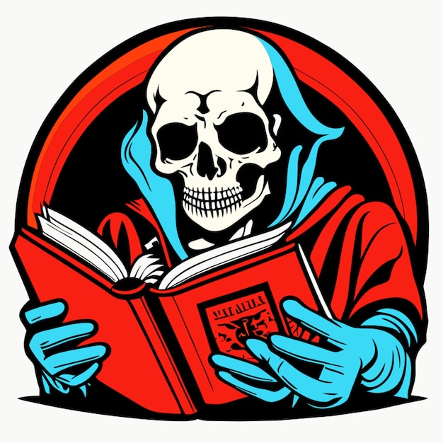 skelet dat een boek leest