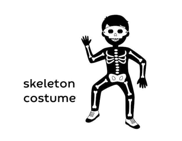 skelet geïsoleerde vector silhouetten