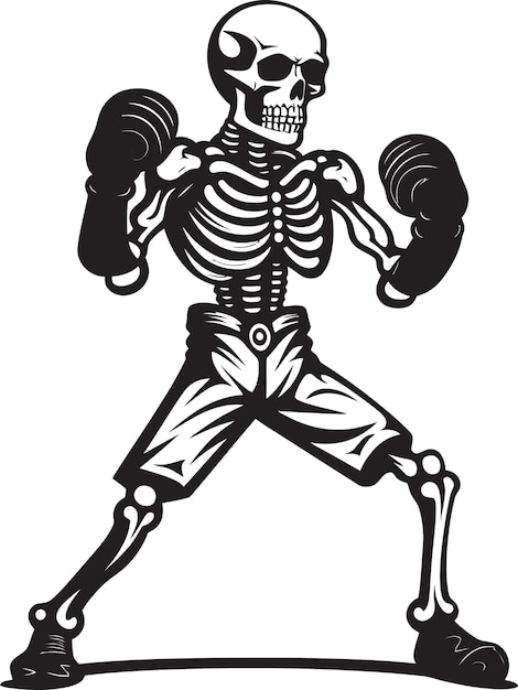 Vector skeletal showdown inside the most memorable matches in skeleton boxing historythe bone col