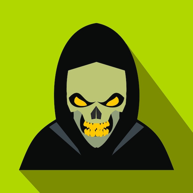 Vector skeleton flat icon with shadow for web and mobile devices