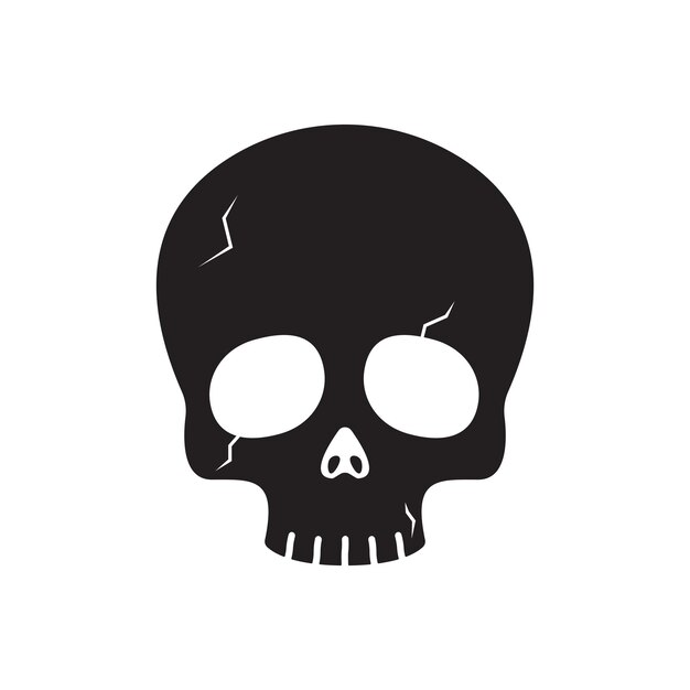 Vector skeleton head icon vector