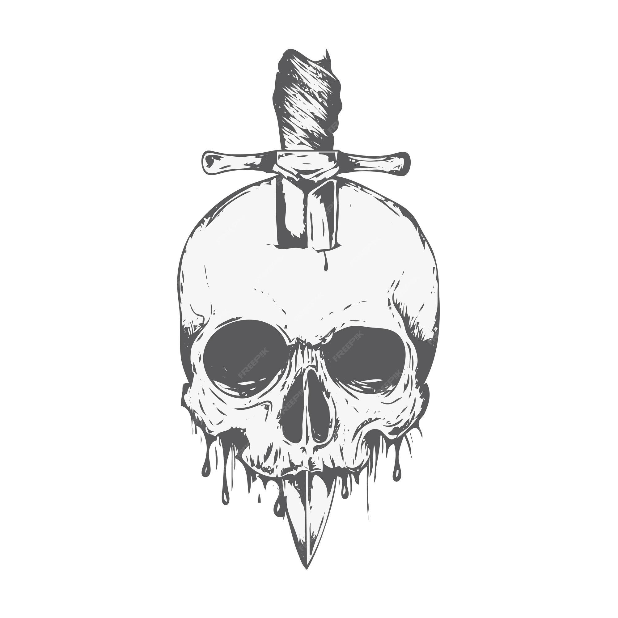 skeleton head tattoo