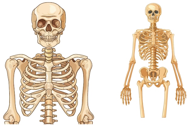 Vector skeleton human anatomy