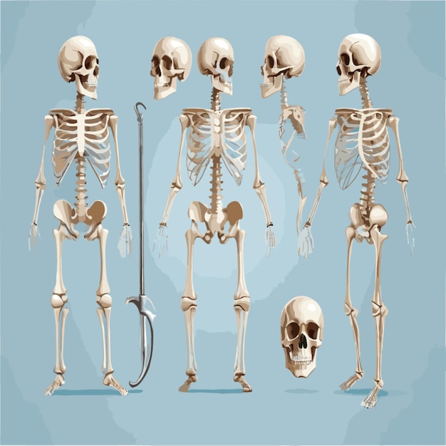 Vector skeleton illustration vector