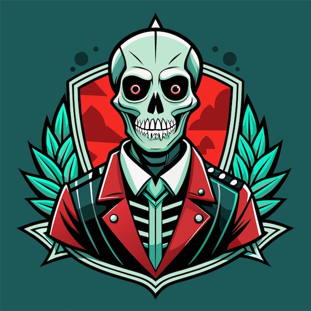 skeleton man tshirt sticker design