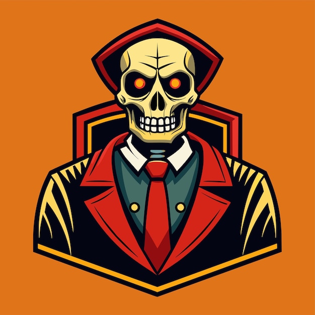 Vector skeleton man tshirt sticker design