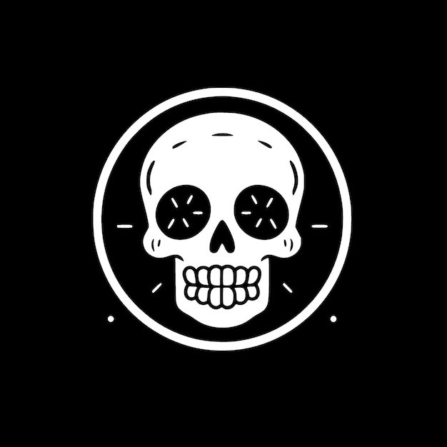 Skeleton Minimalist and Flat Logo Vector illustration