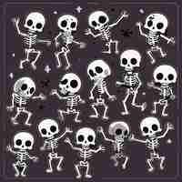 Vector skeletons dancing