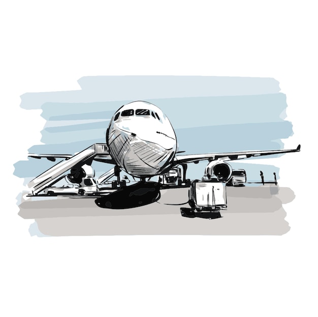 Vector sketch of the airport