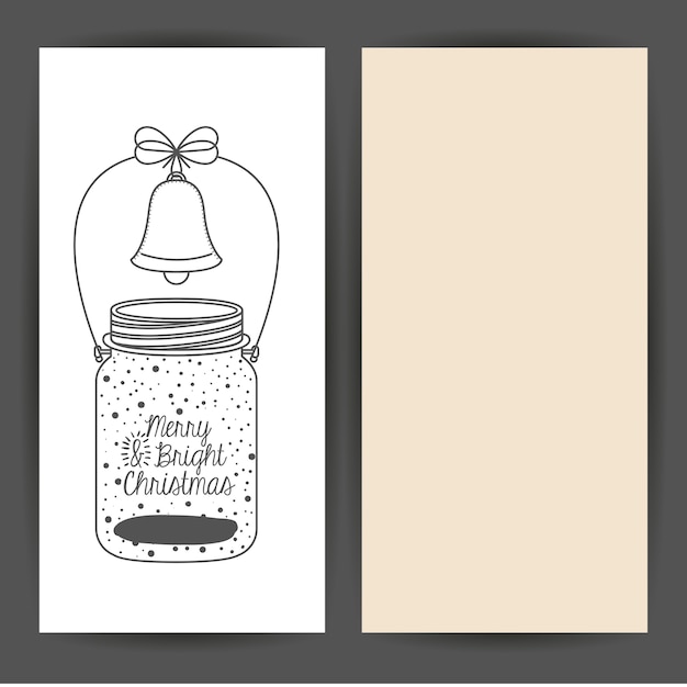 Sketch bell and mason jar icon