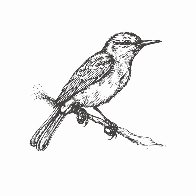 Vector sketch of birds sketch of bird hand draw