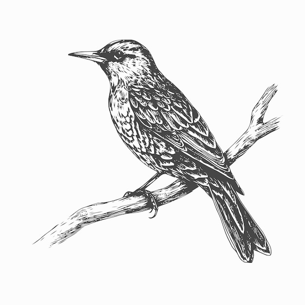 Vector sketch of birds sketch of bird hand draw