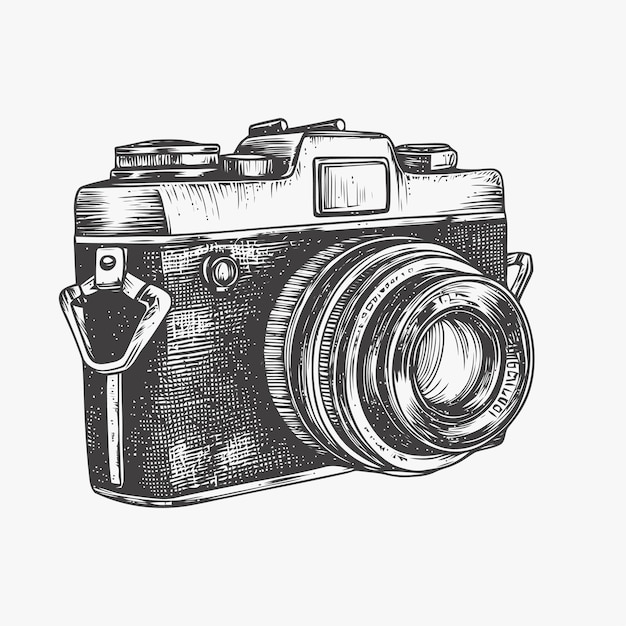 Pencil Sketch of Boy With Camera  DesiPainterscom