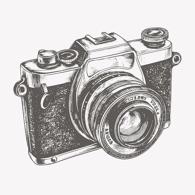 Sketch of camera Sketch camera hand draw